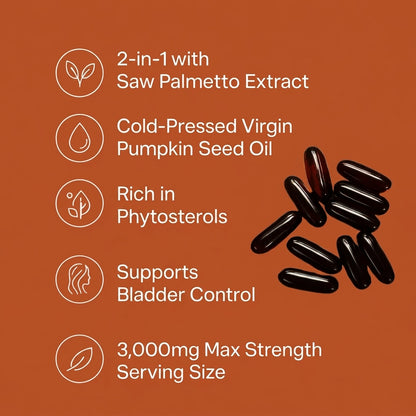 Virgin Cold-Pressed Pumpkin Seed Oil Softgels