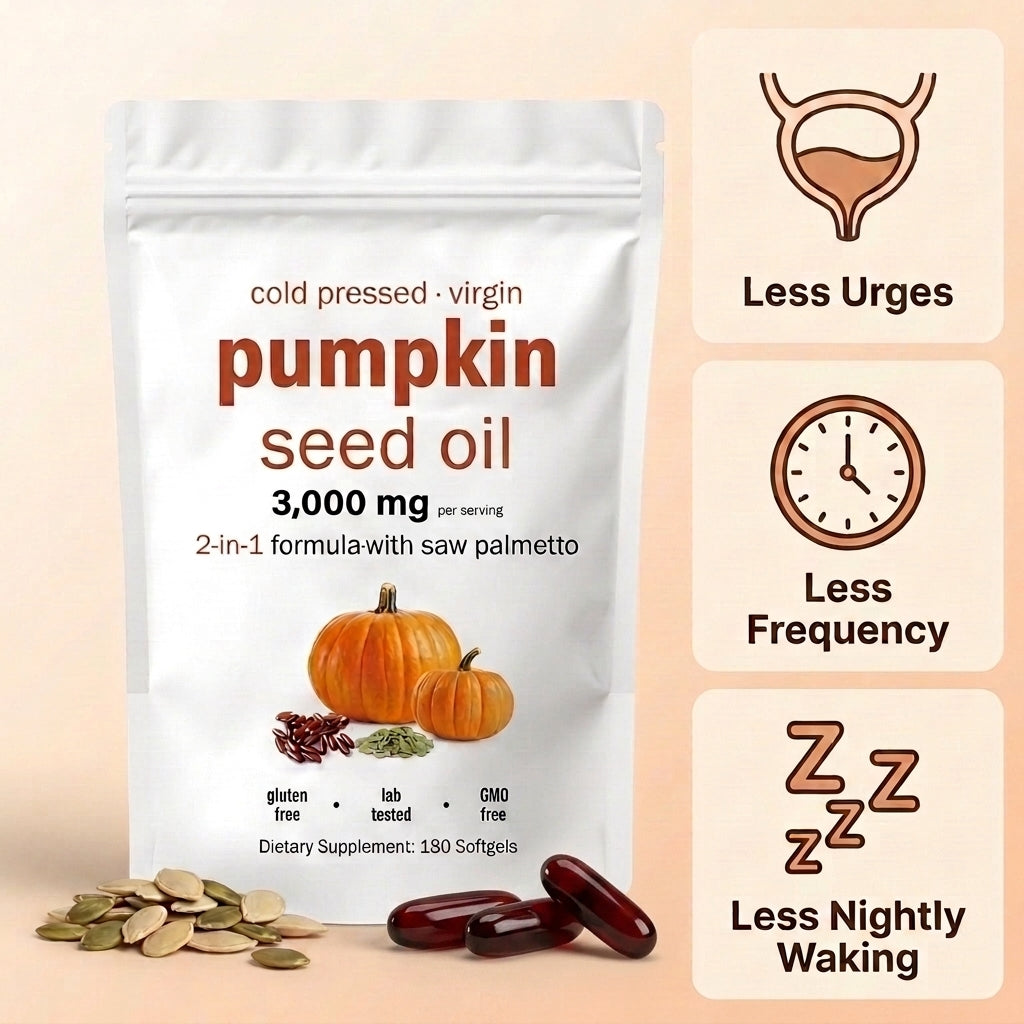 Virgin Cold-Pressed Pumpkin Seed Oil Softgels